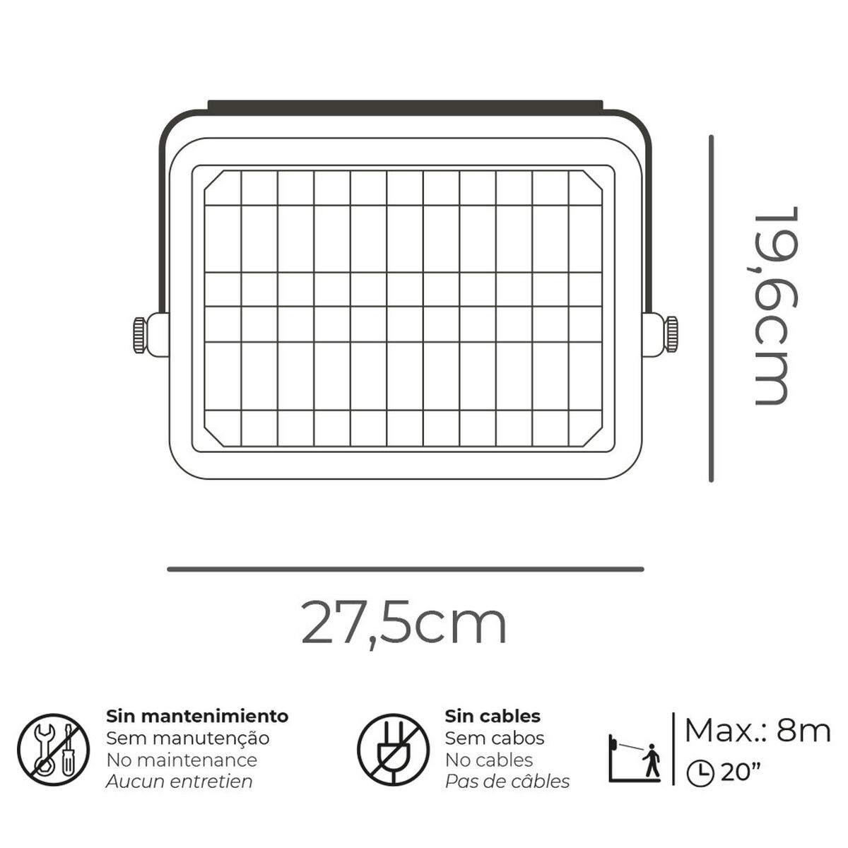 Aplică LED EDM 31844 Negru 10 W 1150 Lm (6000 K)